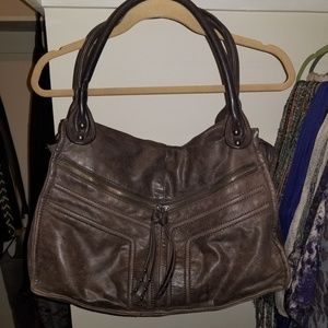 BCBG MaxAzria Grey/Brown Handbag